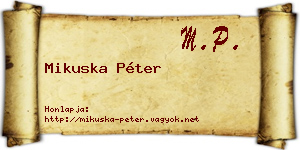 Mikuska Péter névjegykártya
