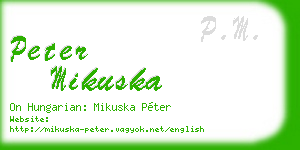 peter mikuska business card